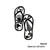 New Zealand Jandal's - Small - Metal Wall Art – Black Steel