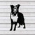 Border Collie Metal Wall Art – Black Steel
