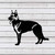 German Shepherd Metal Wall Art – Black Steel