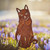 Cat corten steel aged patina