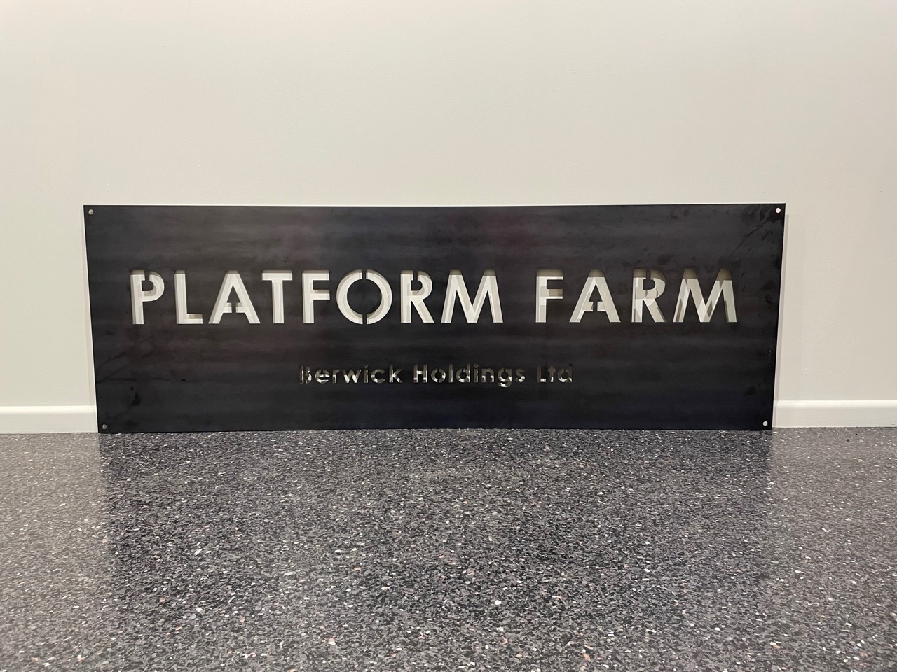 Custom Platform Farm metal business sign