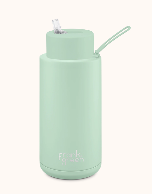 FRANK GREEN 34OZ CERAMIC REUSABLE STRAW LID BOTTLE