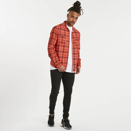 CHARGE CASUAL L/S SHIRT BLACK/RED CHECK