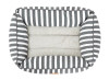 Mog & Bone Bolster Dog Bed Charcoal Hamptons Stripe Large