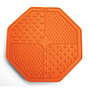 Scream Scream Lick Enrichment Mat Suction Base Octagon Orange