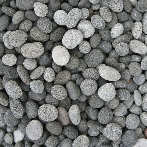 Kashmiri Charcoal Lava Pebbles 30-50mm 15kg