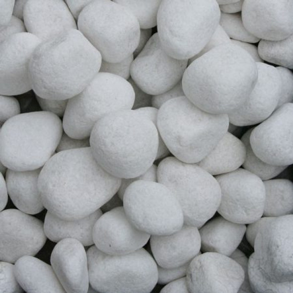 Kashmiri Snow White Pebbles 10-15mm 20kg