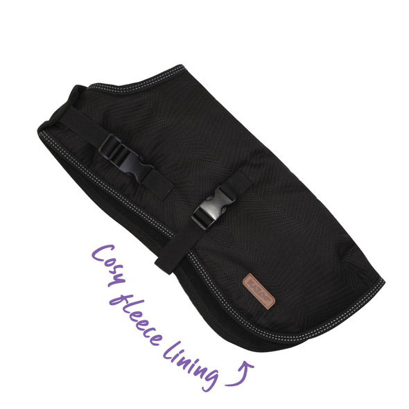 Dog Adventure Coat - Black Large - 59.5cm