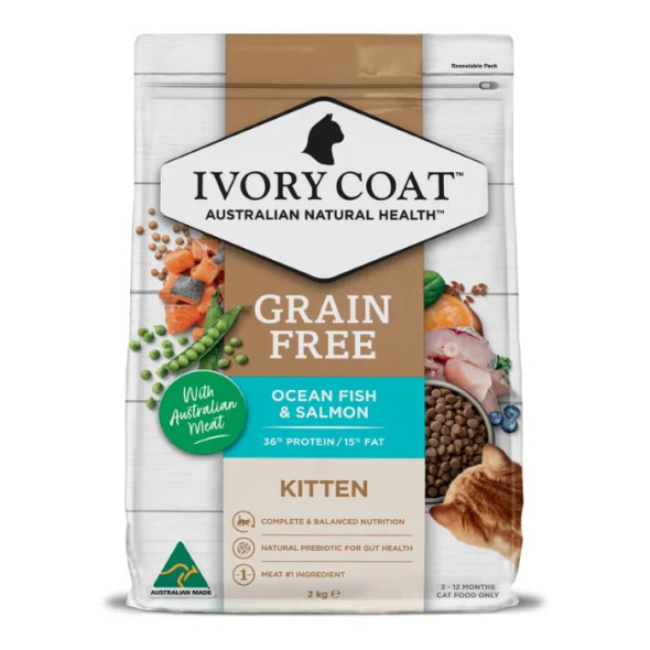 Ivory Coat Cat Kitten GF Ocean Fish & Salmon 2Kg