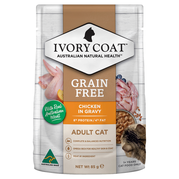 Ivory Coat Cat Wet Adult Chicken in Gravy 85g (Individual)