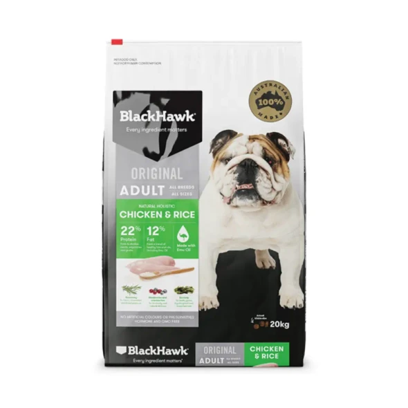 Black Hawk Dog Adult Chicken & Rice 20Kg