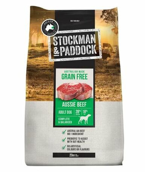 Stockman & Paddock Grain Free Aussie Beef 20Kg