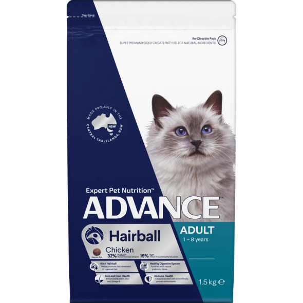 Advance Cat Adult Hairball - Chicken 1.5Kg