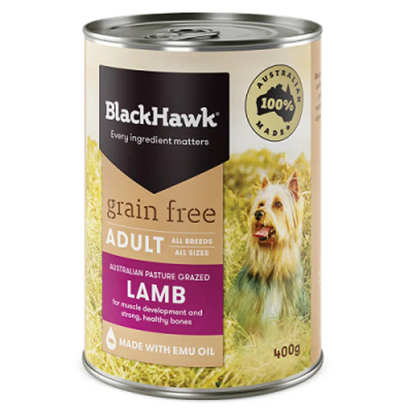 Black Hawk Dog Adult Grain Free Lamb (Can) 400G