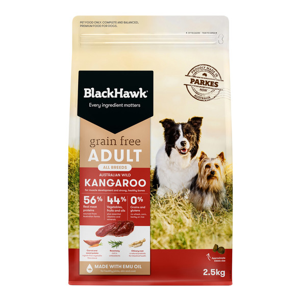 Black Hawk Dog Adult Grain Free Kangaroo 2.5K