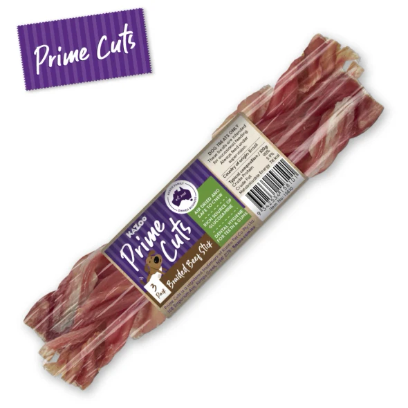 Kazoo Prime Cuts Braided Beef Stick 3pk