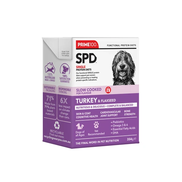 Prime 100 - SPD™ Slow Cooked Turkey & Flaxseed 354g