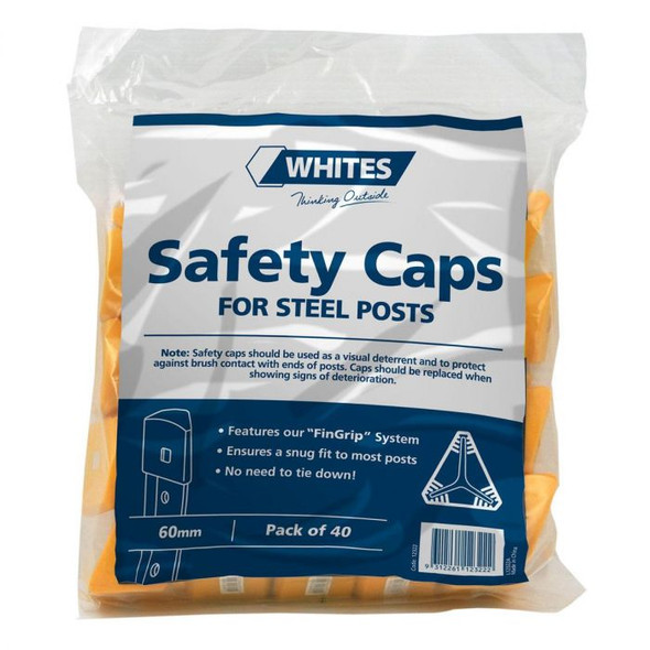 Safety Post Caps Yellow 60mm 40 pack