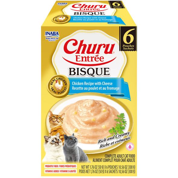 INABA Cat Churu Entree Bisque Chicken and Cheese 6 x 50g