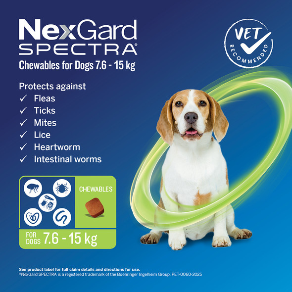 NexGard Spectra 7.6-15Kg 6Pk