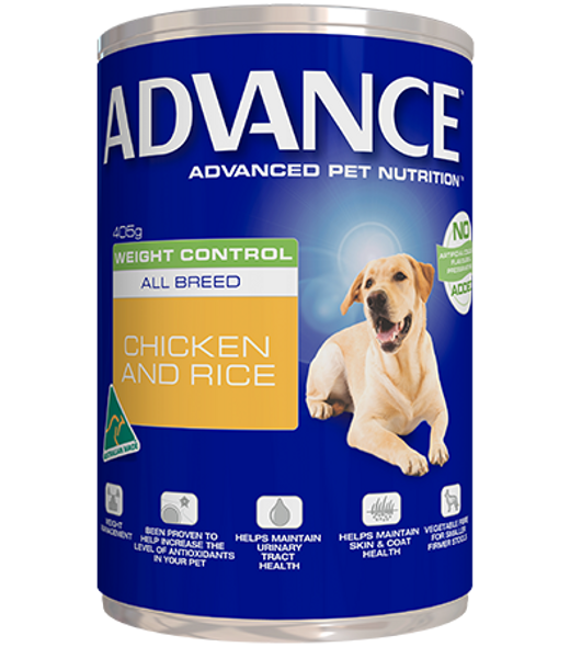 Advance Dog Can Adult Weight Control 405g