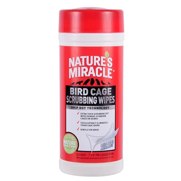 Nature's Miracle - Bird Scrubbing Wipes 30PK