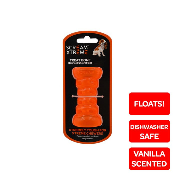 Scream Xtreme Treat Bone Loud Orange - Small 9cm