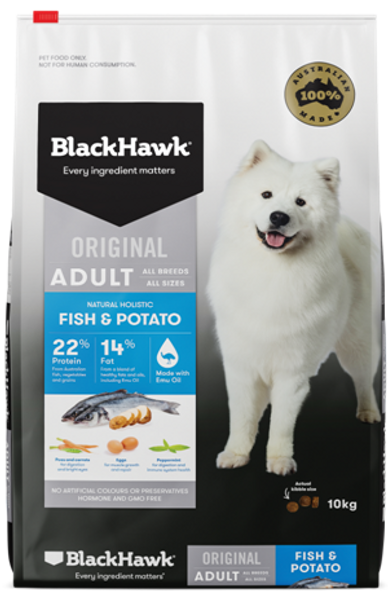 Black Hawk Dog Adult - Fish & Potato 10Kg