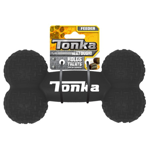 Tonka Diamond Plate Feeder Bone Black 20cm