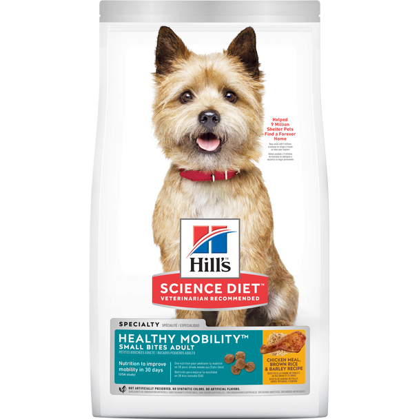 Science Diet Dog Adult Small Bites Healthy Mobility Chicken, Brown Rice & Barley 1.81Kg