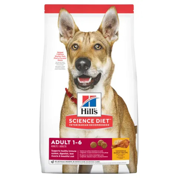 Science Diet Dog Adult 1-6 Chicken & Barley 12Kg