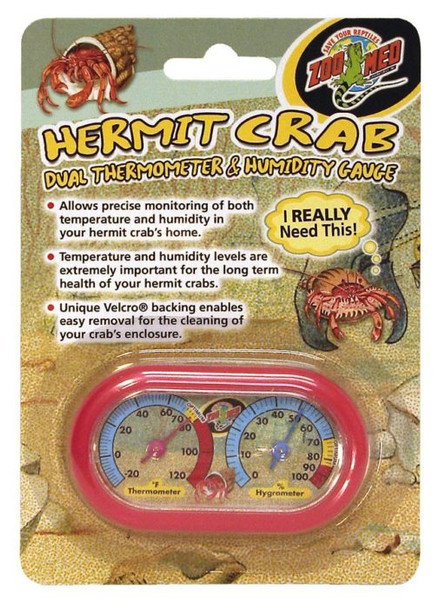 Zoo Med Hermit Crab Duel Thermometer/Humidity