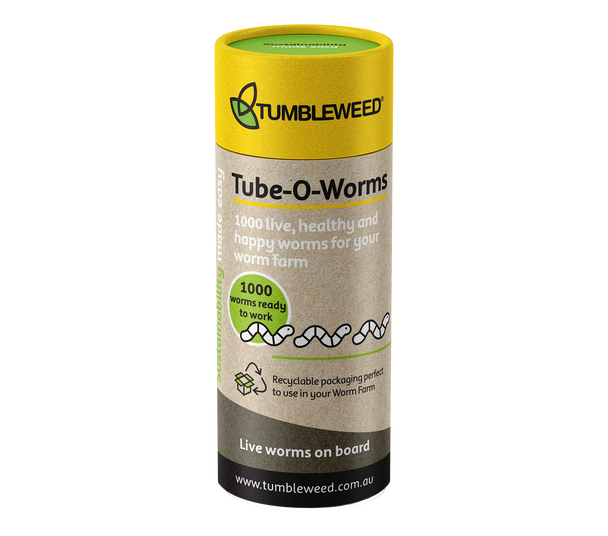 Tumbleweed Tube O Worms 1000 Live Composting Worms
