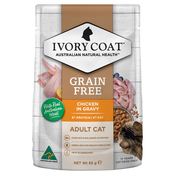 Ivory Coat Cat Wet Adult Chicken in Gravy 85g (Individual)