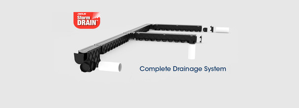 Reln Storm Drain™ Garage Pack  4 x 1m (Black Grate)