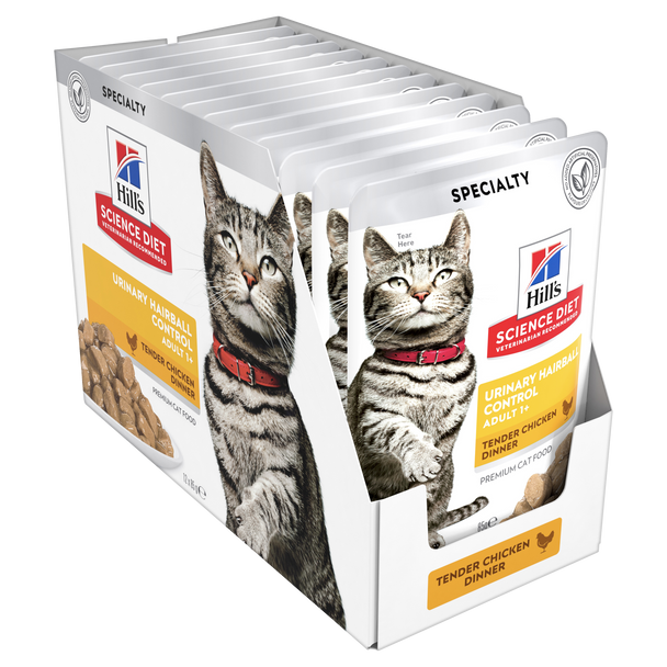 Science Diet Cat Wet Urinary Hairball Adult Chicken 12x85g