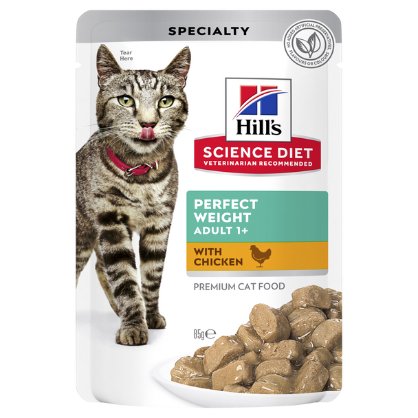 Science Diet Cat Wet Perfect Weight Adult Chicken 85g