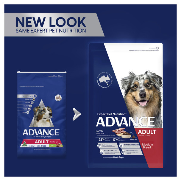 Advance Dog Adult Medium Breed - Lamb & Rice 15Kg