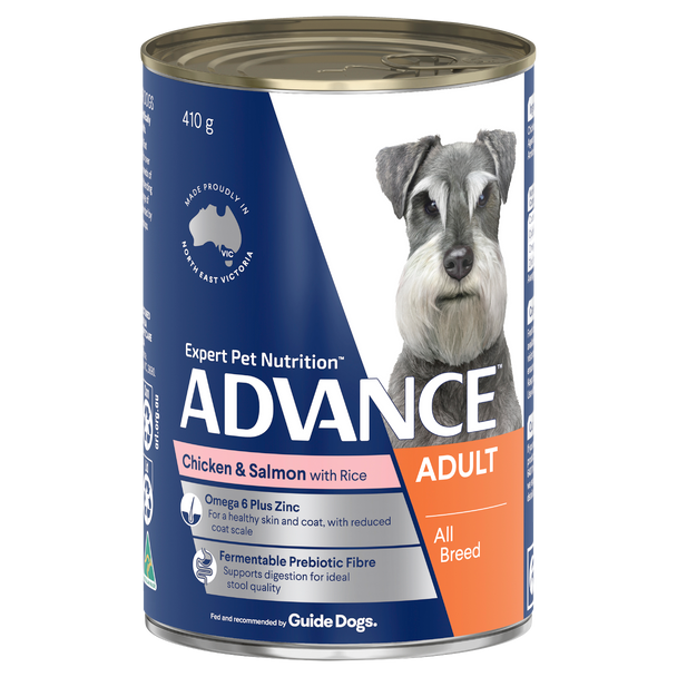 Advance Dog Can Adult Chicken & Salmon 410g