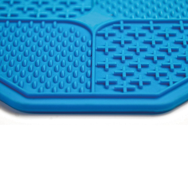Scream Lick Enrichment Mat Suction Base Octagon Blue 