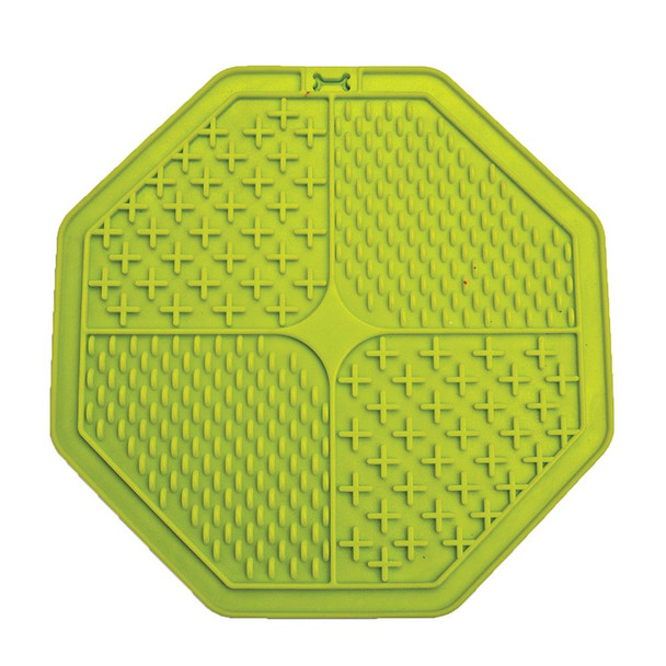Scream Lick Enrichment Mat Suction Base Octagon Green