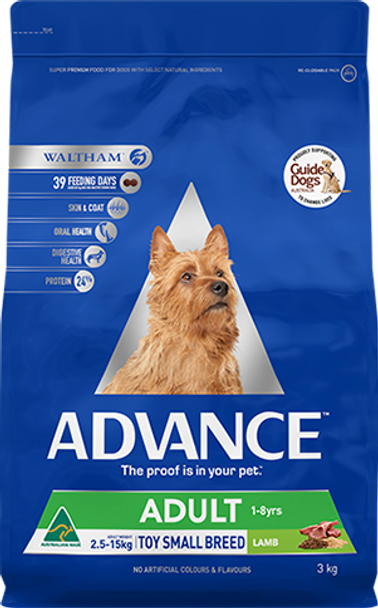 Advance Dog Adult Small Breed - Lamb & Rice 3Kg