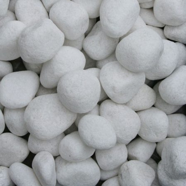 Kashmiri Snow White Pebbles 20-30mm 20kg