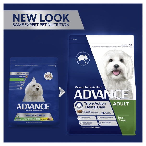 Advance Dog Adult Small Breed Dental Care Triple Action - Chicken 2.5Kg