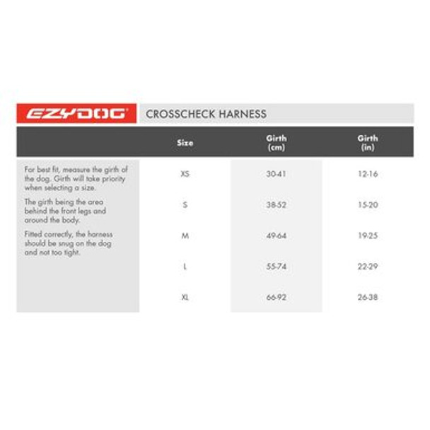 EzyDog Harness Crosscheck M Red