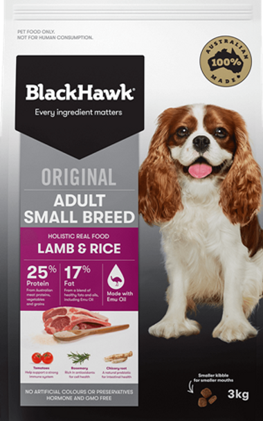 Black Hawk Dog Adult Small Breed - Lamb & Rice 3Kg