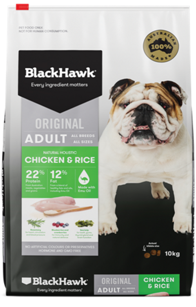 Black Hawk Dog Adult - Chicken & Rice 20Kg