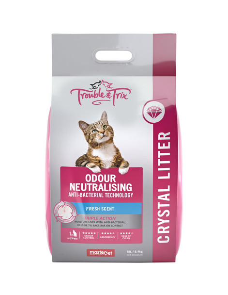 Trouble & Trix Antibac Crystal Litter 15L