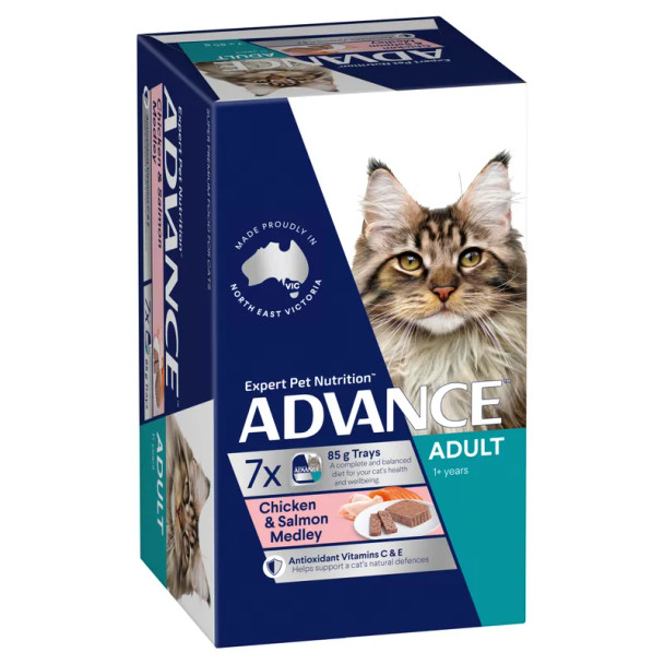 Advance Cat Chicken & Salmon 7X85G