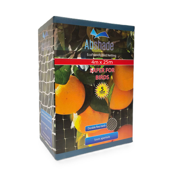 Abshade Anti Bird Net White  5mm 4m x 25m